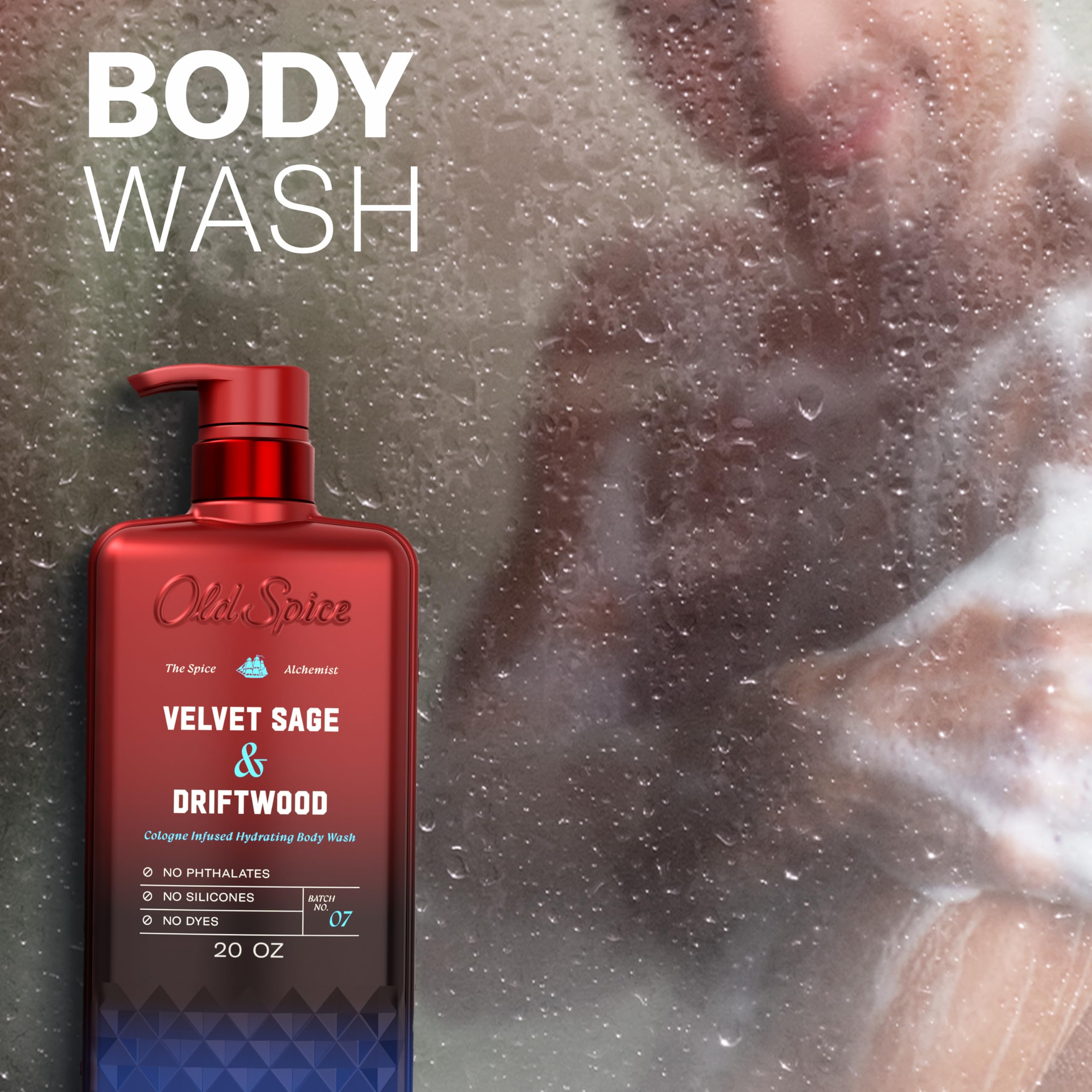 Old Spice Spice Alchemist Velvet Sage Driftwood tapa rosca para uso diario.
