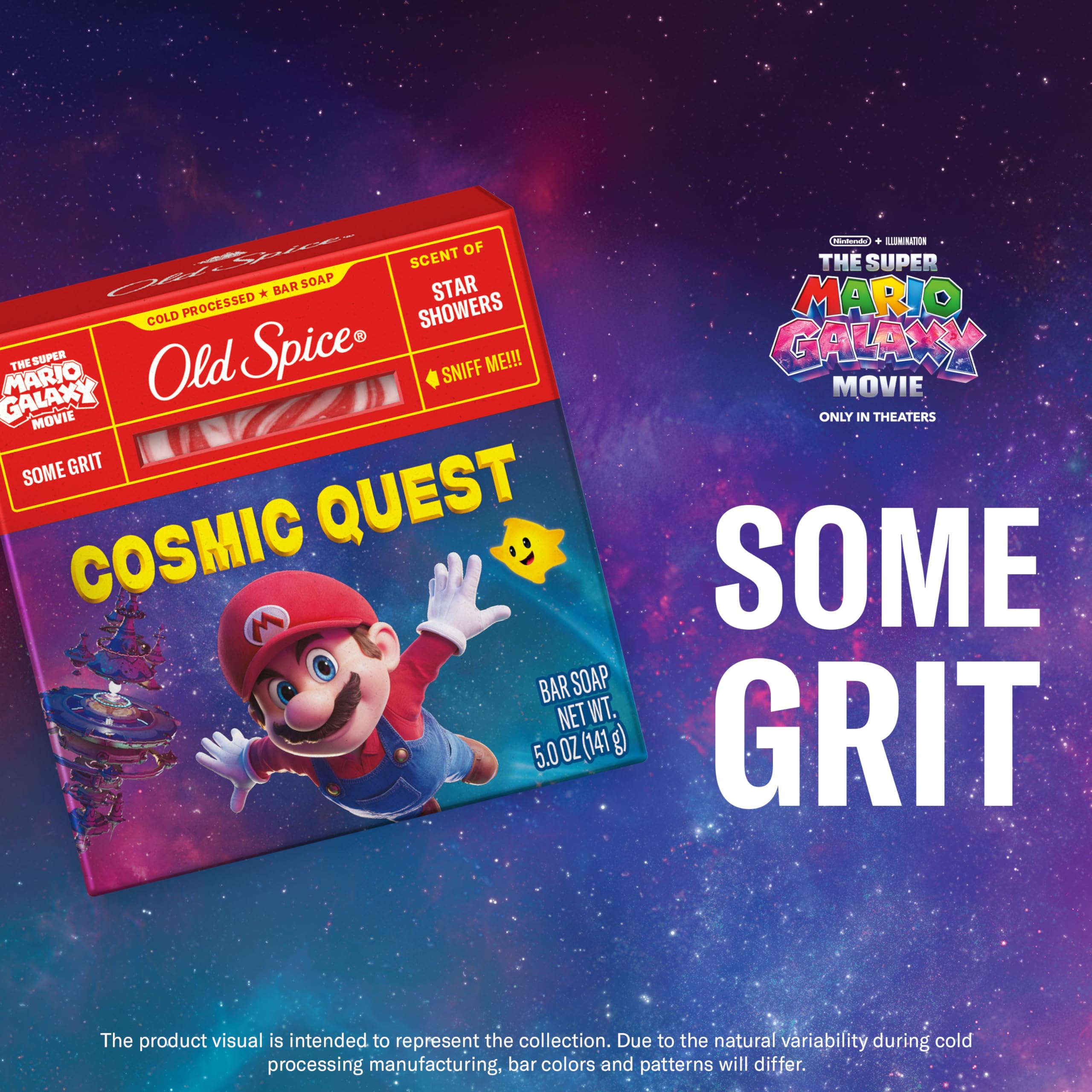Old Spice Star Showers scent note with juicy pear and cedarwood hints