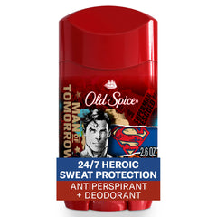 Old Spice Superman stick front view delivering invisible protection and all-day freshness.