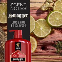 Old Spice Swagger aplicación con la mano para cabello más manejable.
