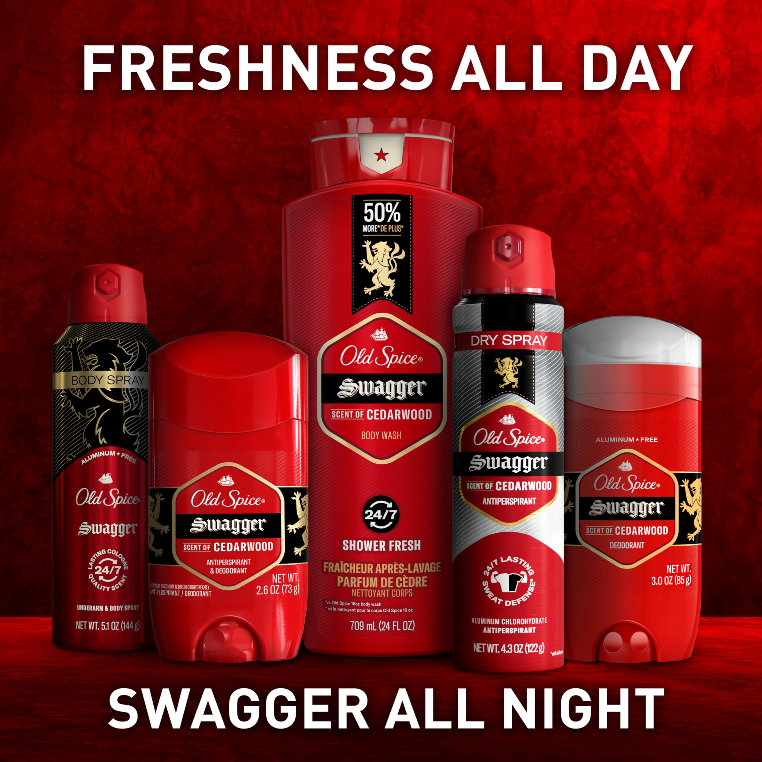 Old Spice swagger deodorant application shows smooth glide.