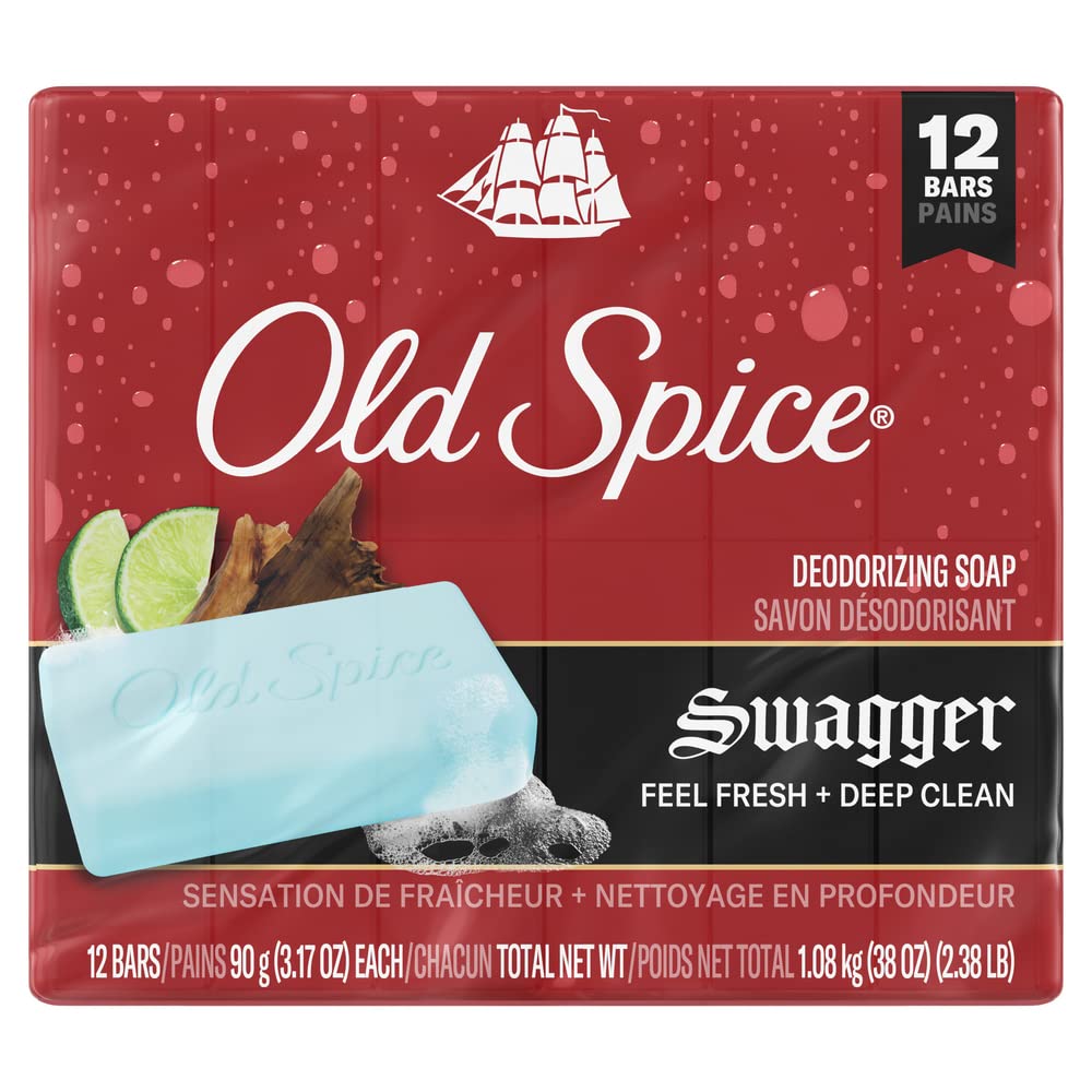Old Spice Swagger barra jabón cedro-lima para una sensación fresca.
