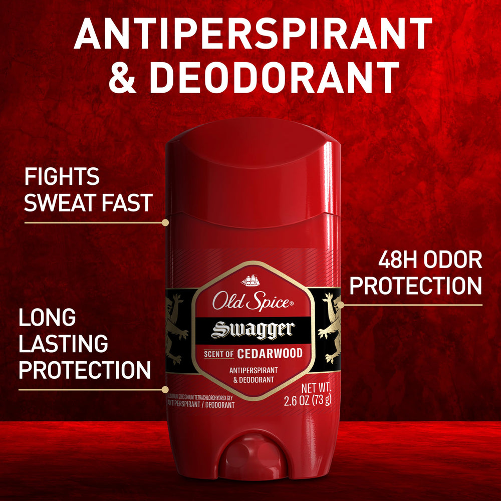 Old Spice Swagger Cedarwood 3.4 oz pack showing value and convenience