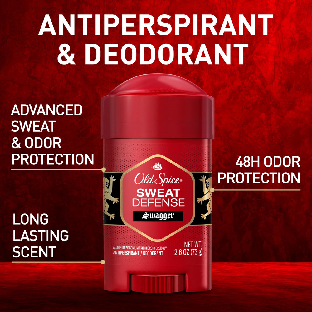 Old Spice Sweat Defense, aplicación suave que refresca al instante.