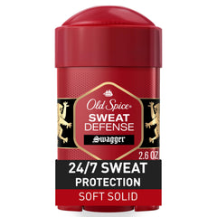 Old Spice Sweat Defense, envase práctico para uso diario y viaje.