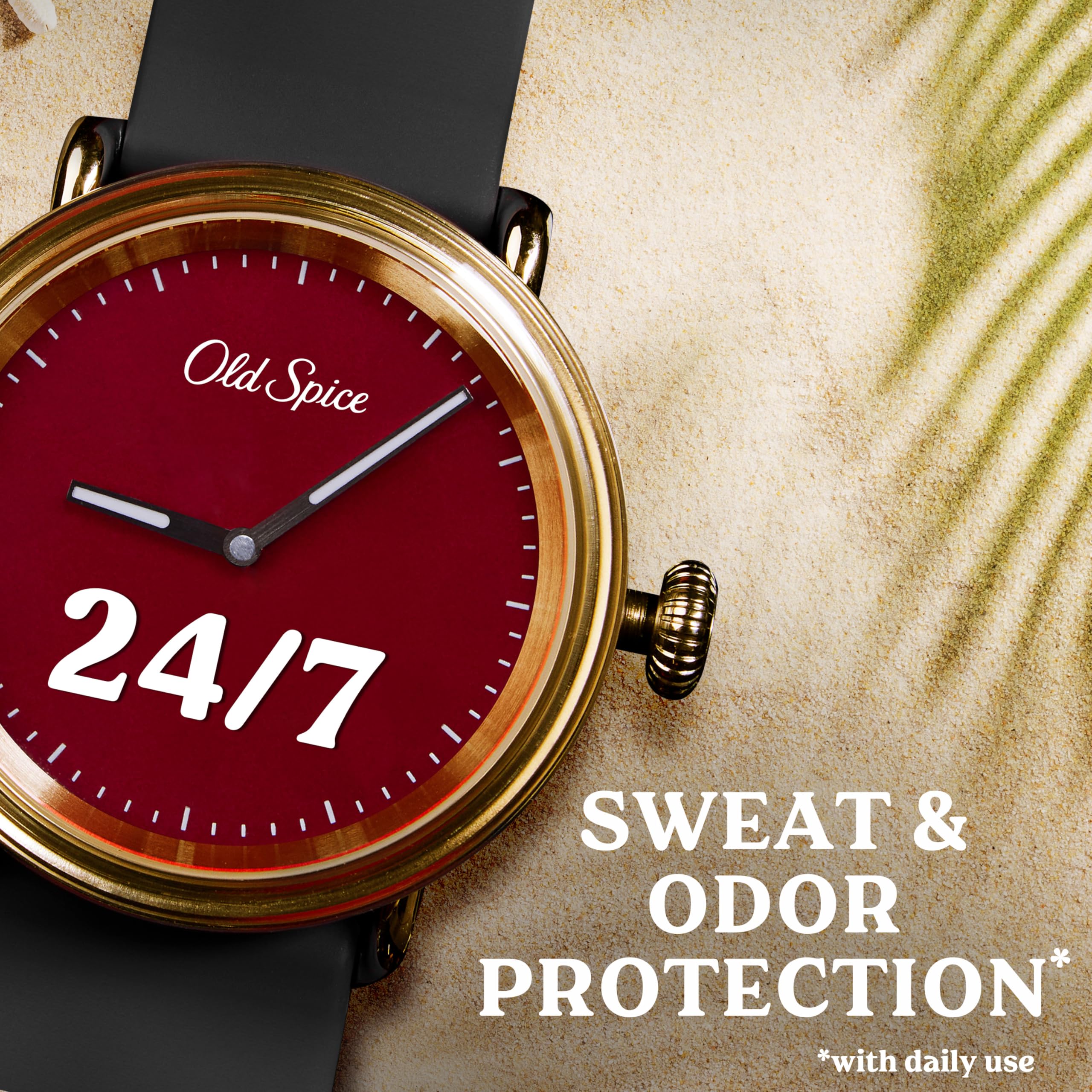Old Spice Sweat Defense odor-elimination feature supports everyday freshness.