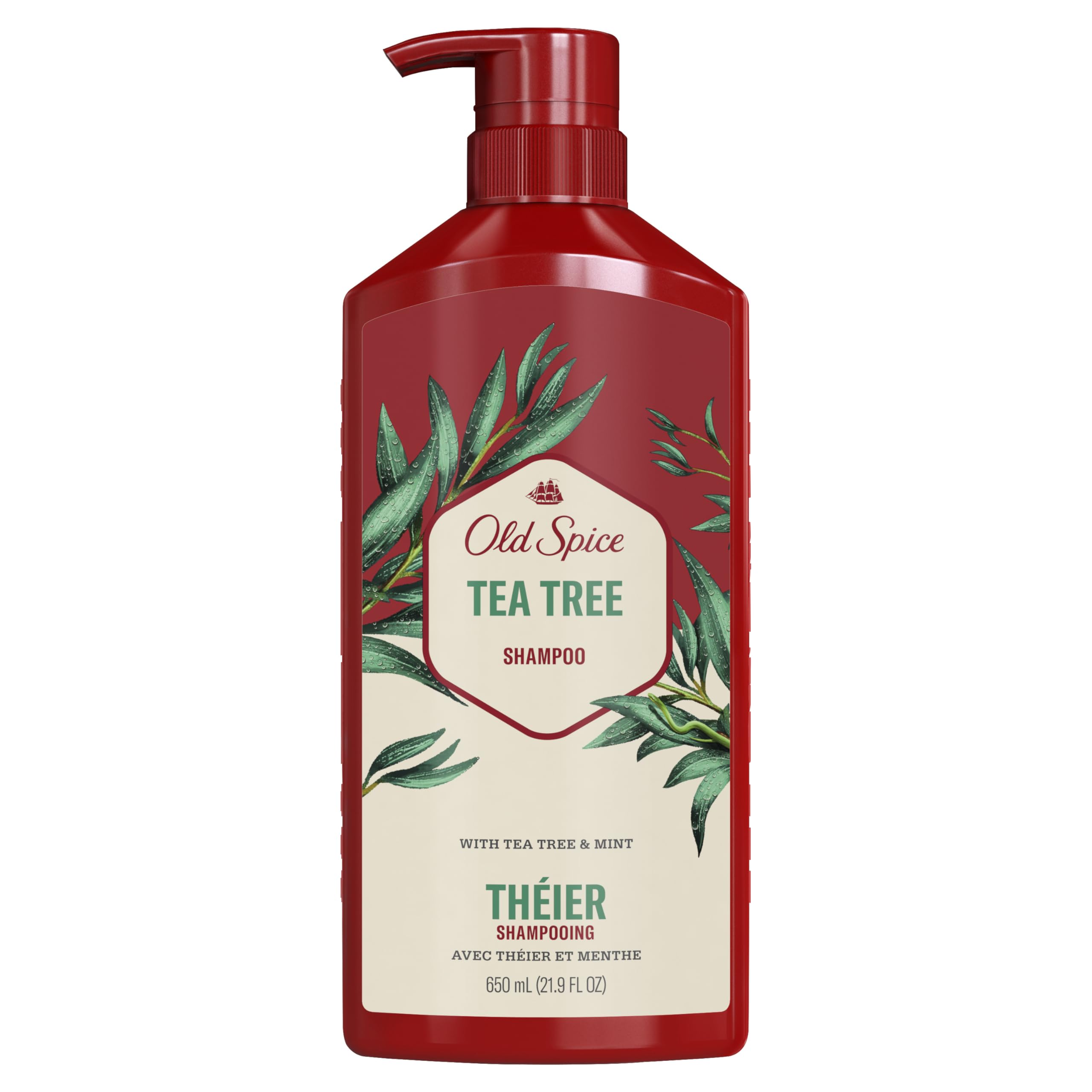 Cabello con mayor volumen tras usar Old Spice Tea Tree Champú para hombres.