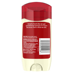 Old Spice Timber with Sandalwood tube showcases aluminum-free odor protection all day.