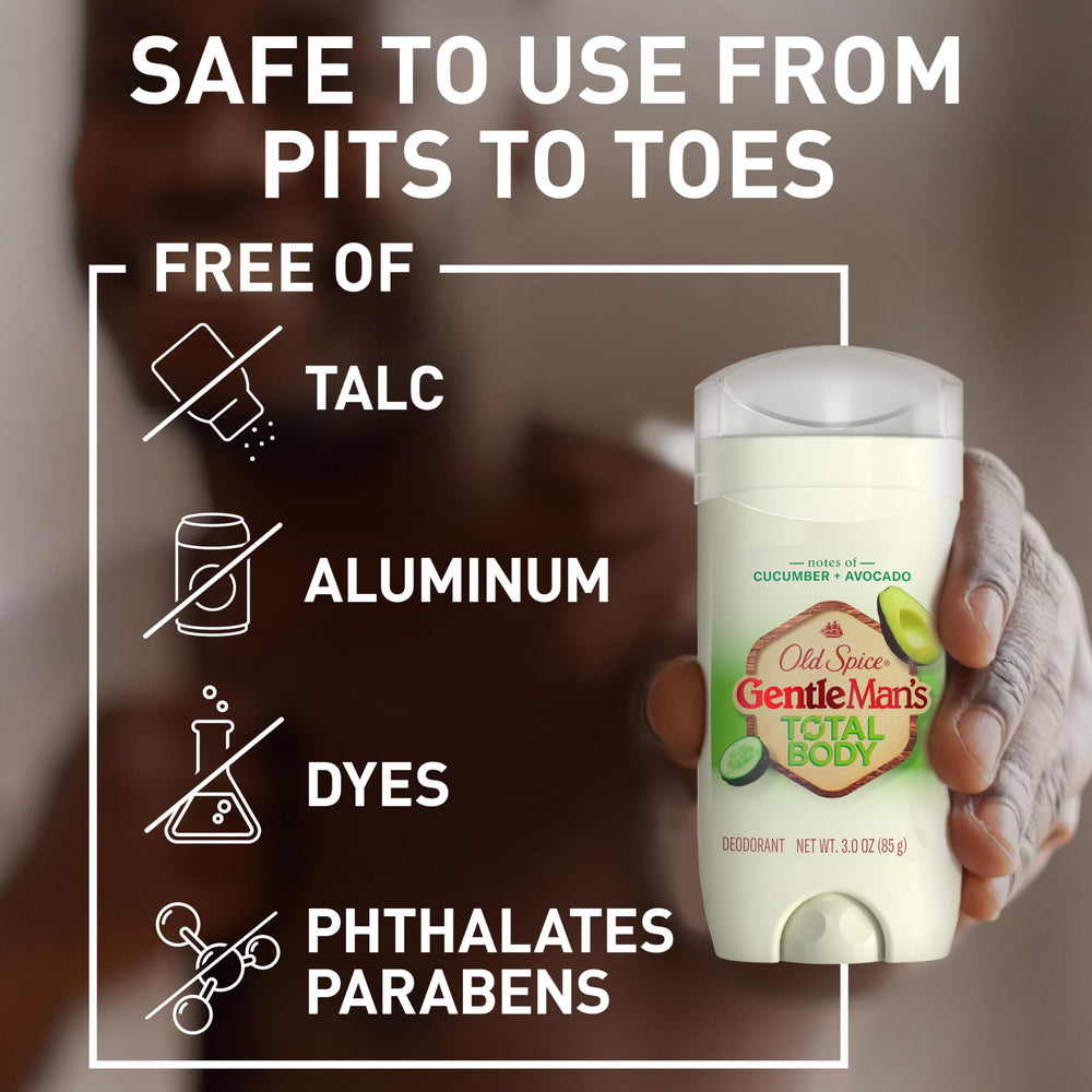Uso de Old Spice en todo el cuerpo, desde axilas hasta pies.