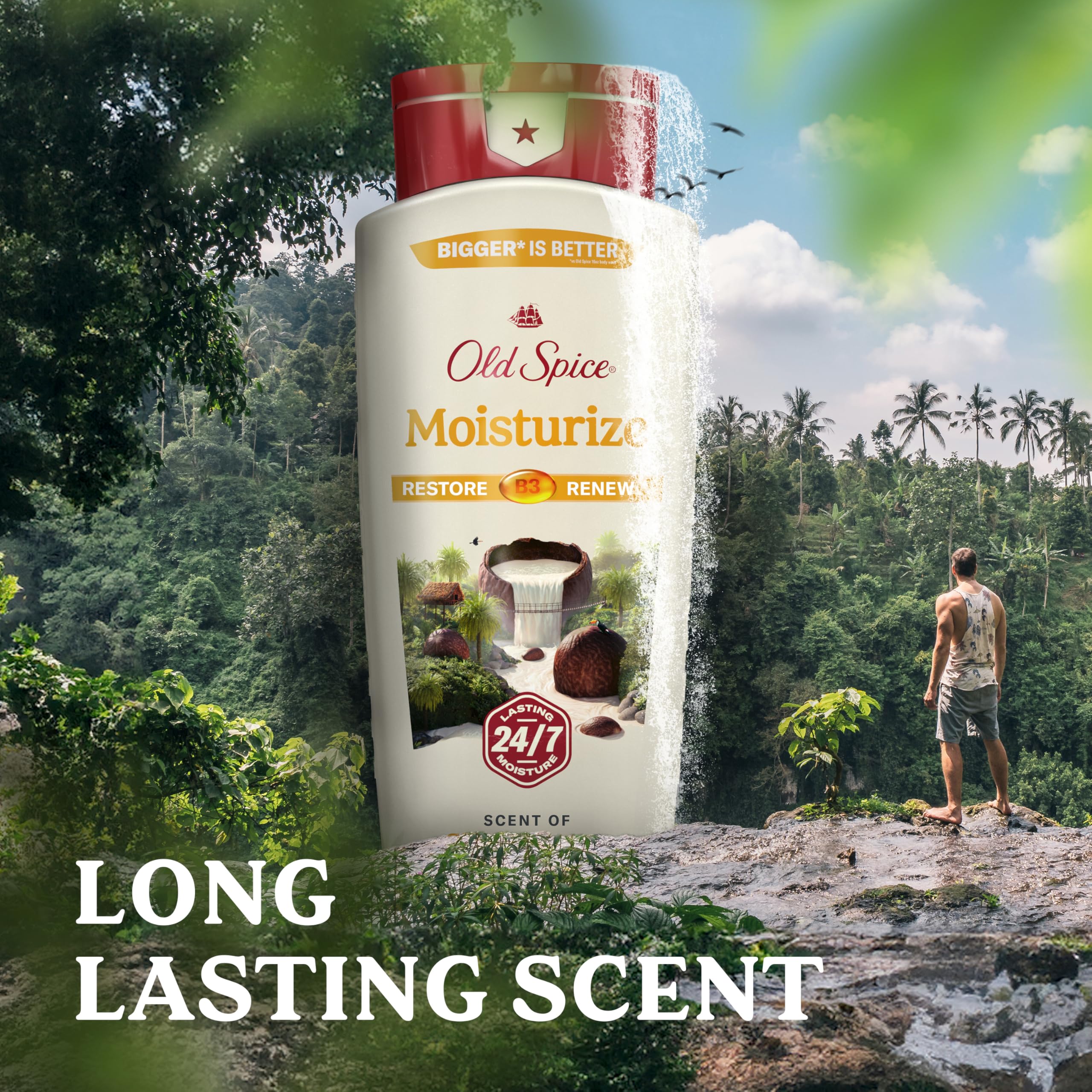 Old Spice Vitamin B3 icon suggesting gentle cleansing and skin vitality