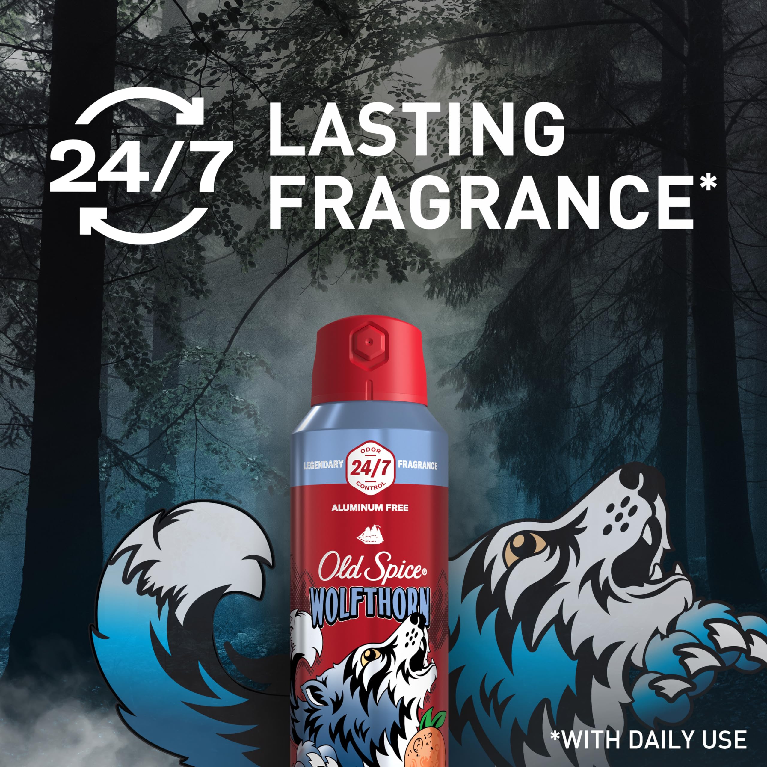 Old Spice Wolfthorn 3-pack packaging shows value and convenience.