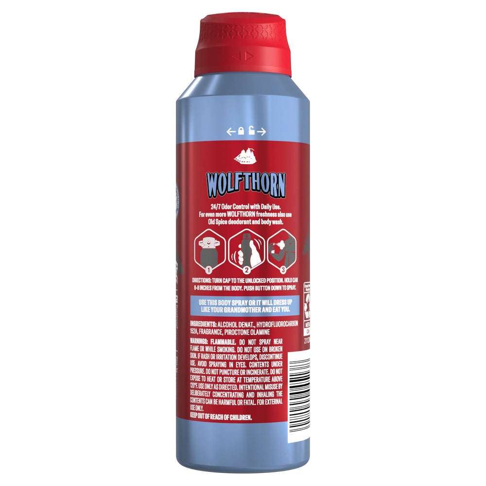 Old Spice Wolfthorn packaging design with bold branding and rugged style.