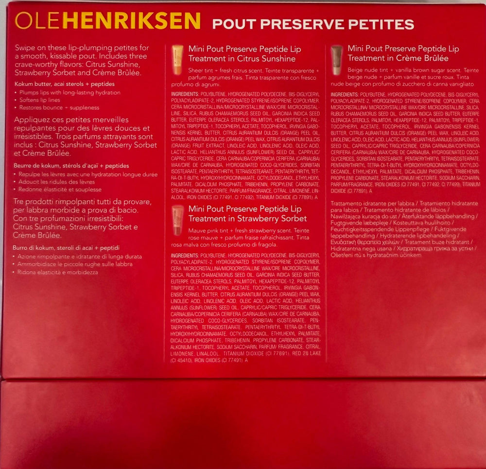 Ole Henriksen Pout Preserve Petites Strawberry Sorbet, sensación afrutada para labios jugosos e hidratados.