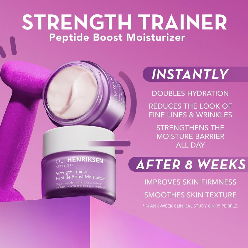 Morning and evening use with Ole Henriksen Strength Trainer for daily hydration.