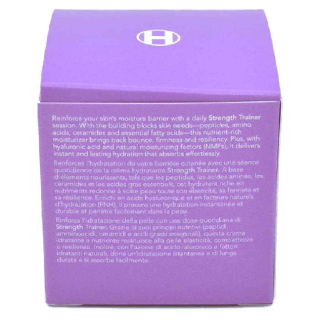Ole Henriksen Strength Trainer Peptide Boost moisturizer in use demonstrates quick hydration and renewed softness.