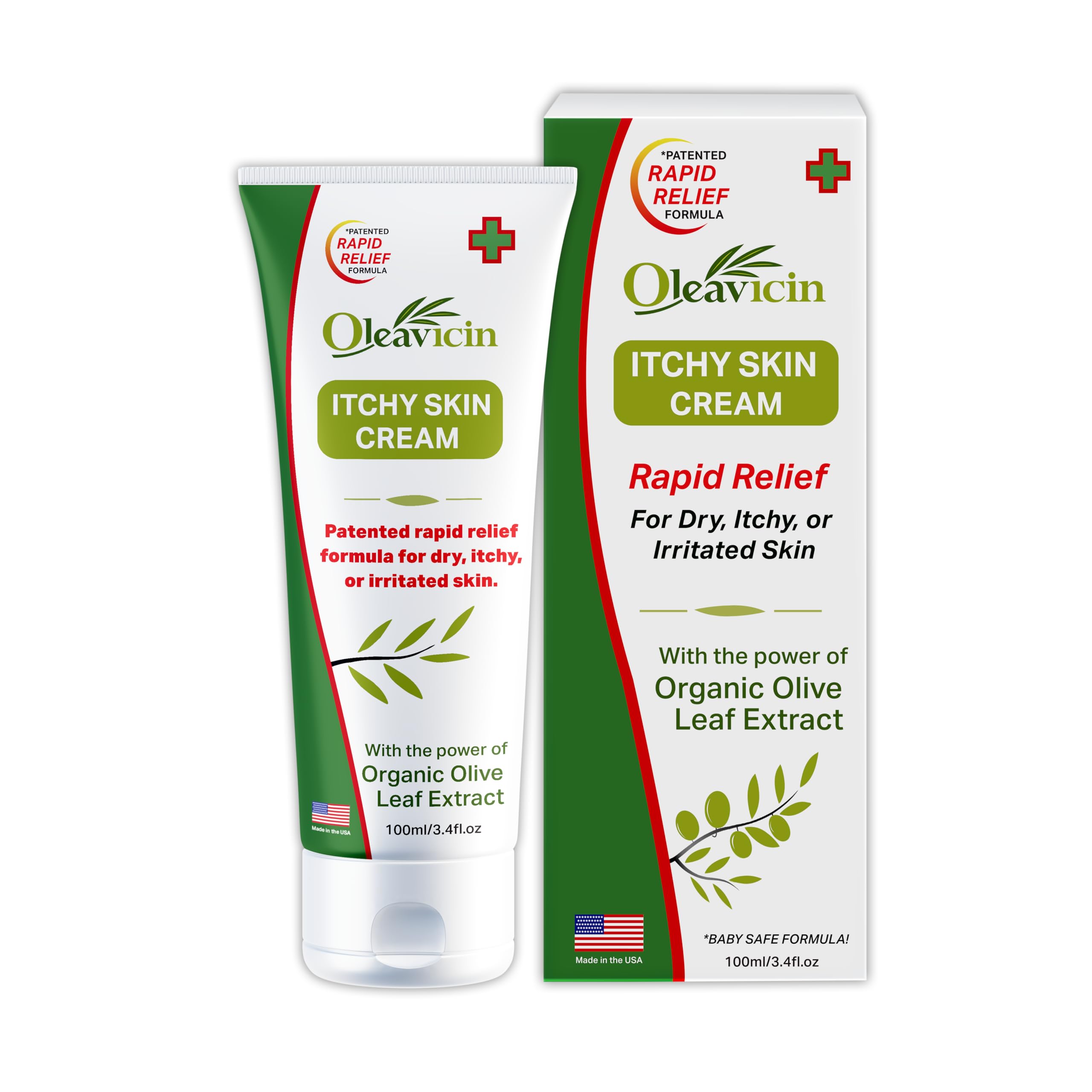 Oleavicin crema anti-picor en frasco para alivio suave.