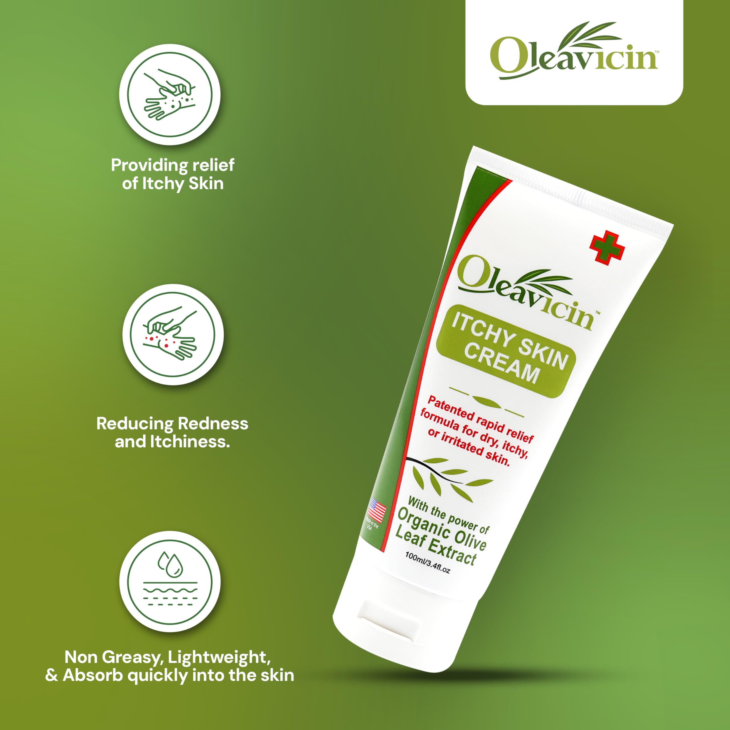 Oleavicin crema, uso diario y de viaje sin esteroides.