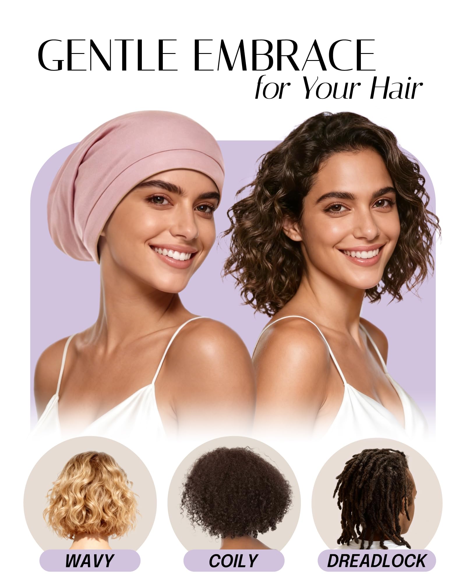 Bonete con ajuste en OLESILK, banda regulable para un confort óptimo.