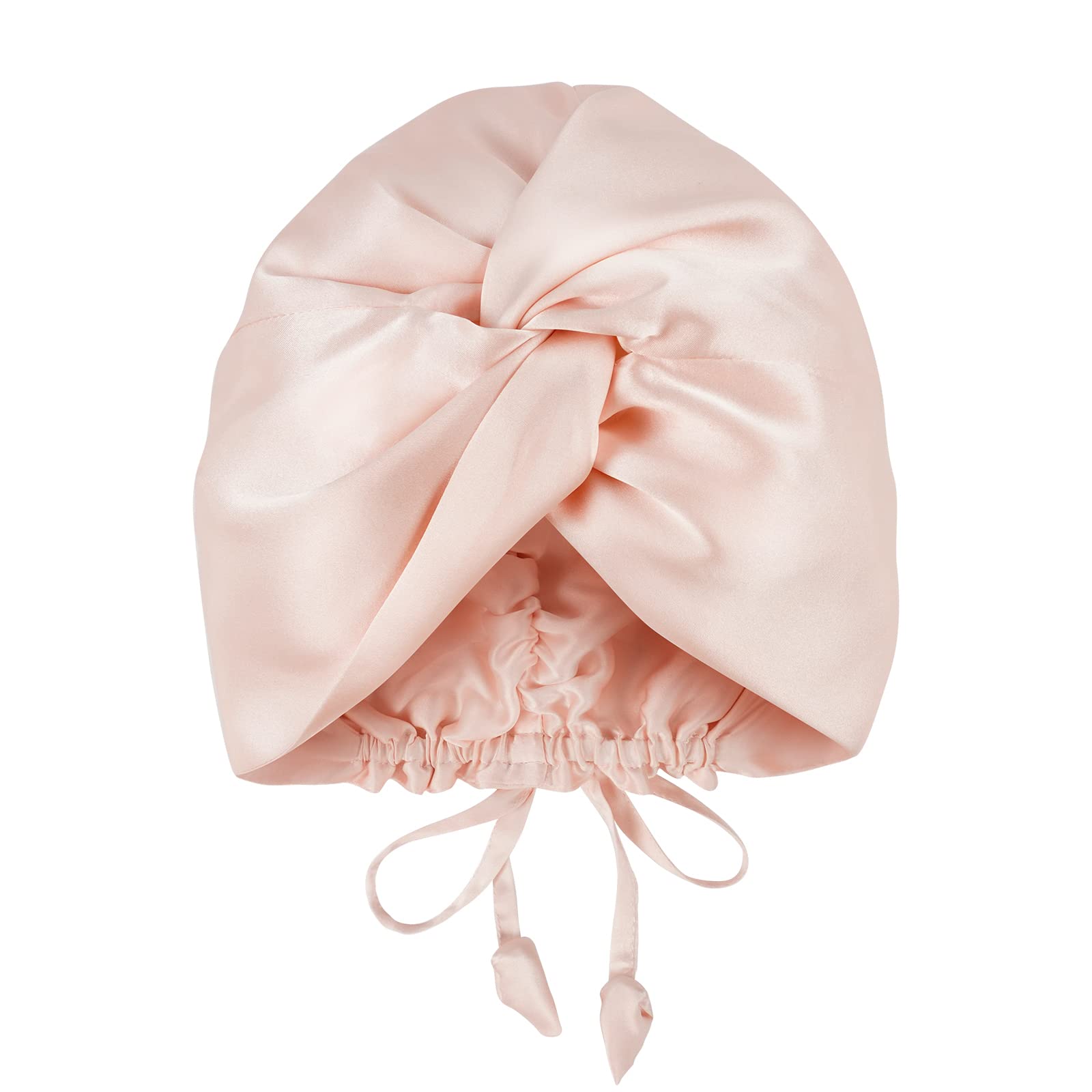 OLESILK pink silk bonnet for sleeping offers smooth overnight protection for curls.