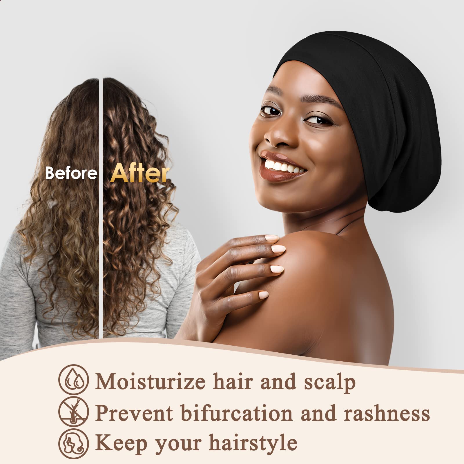 Gorro de seda OLESILK adecuado para uso diario como maquillaje y tareas del hogar.