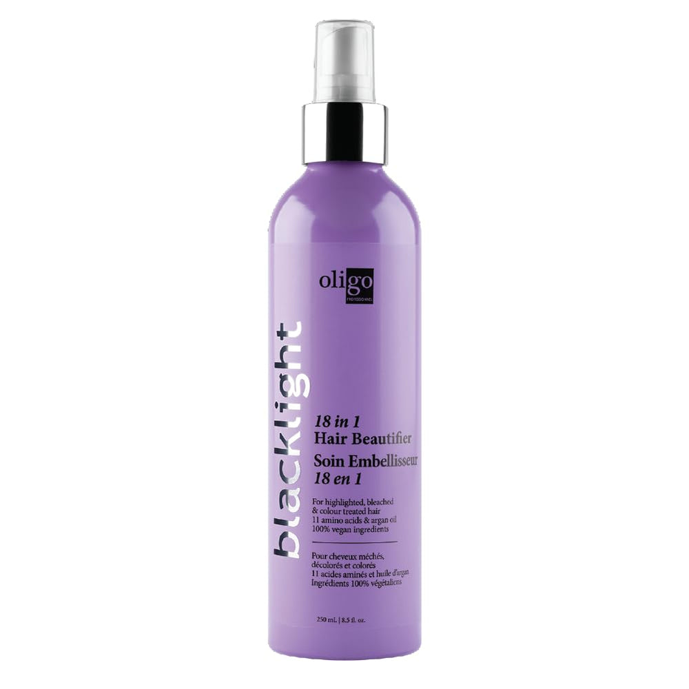 Oligo Professionnel Blacklight bottle pour shows even mist distribution for all hair types