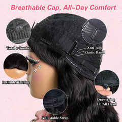 Olimaruly glueless wear and go design enables quick styling.