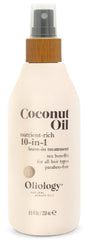 Oliology Aerosol de Aceite de Coco: botella mostrando suavidad y brillo