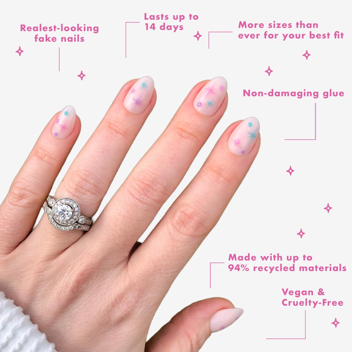 Olive & June Mani Maximalist: durabilidad de hasta 14 días con adhesivo estable.
