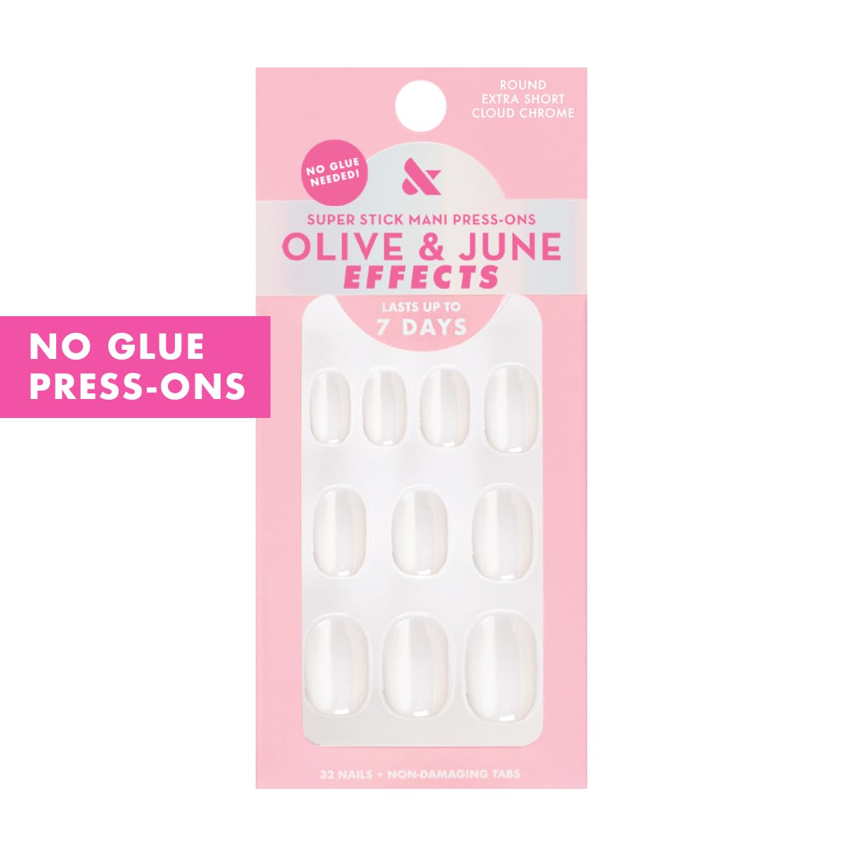Olive & June 32-nail set in 16 sizes ensures precise fit for most nails