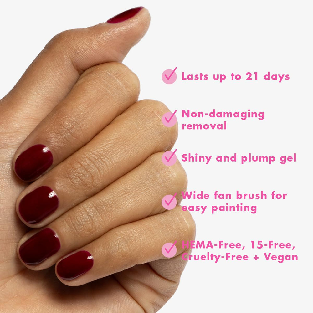 Olive & June esmalte en gel: remoción suave sin dañar las uñas.