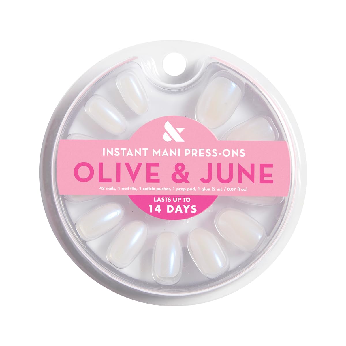Olive & June Instant Mani ofrece 21 tallas para ajuste personalizado.