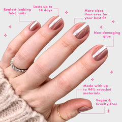 Olive & June Instant Mani step-by-step application process for at-home salon results.