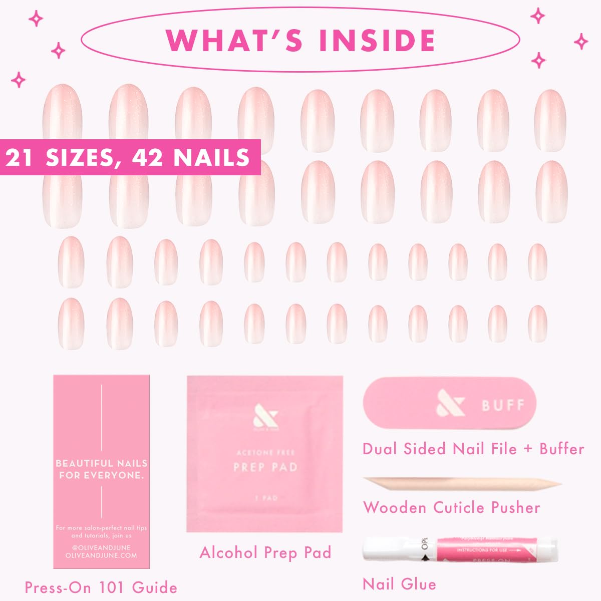 Olive & June Instant Mani Minimalist pegamento no tóxico para fijación segura