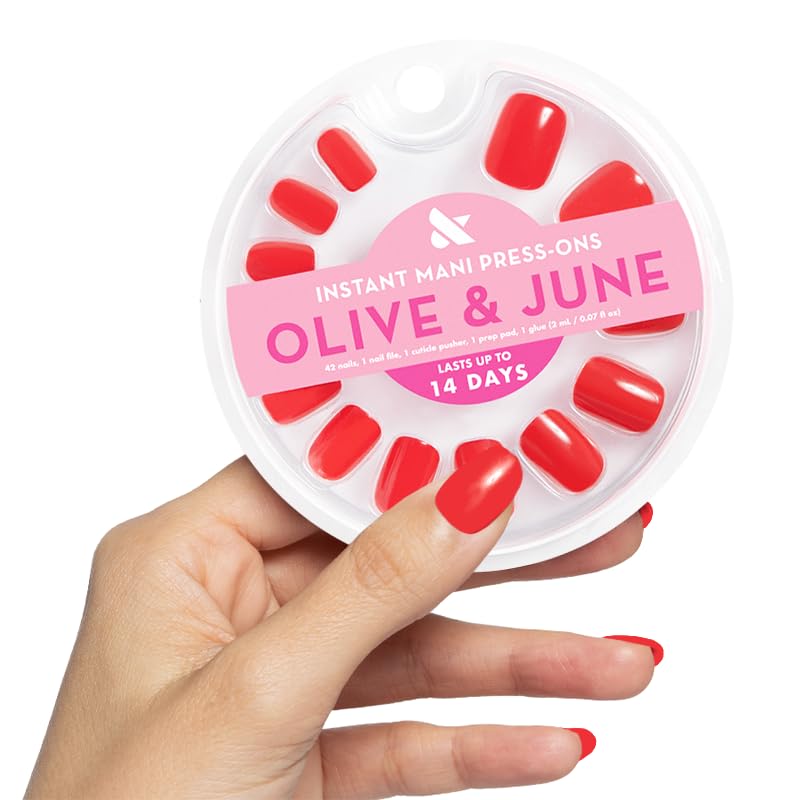 Olive & June Instant Mani nails collection shown for natural-looking home manis