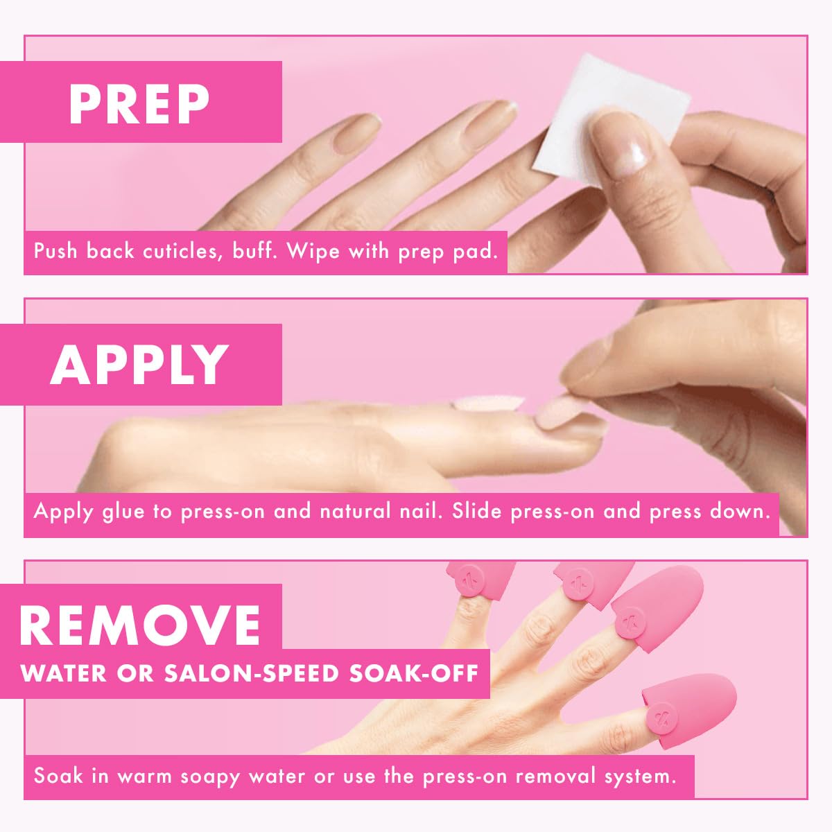 Glue bottle included with Olive & June Instant Mani nails