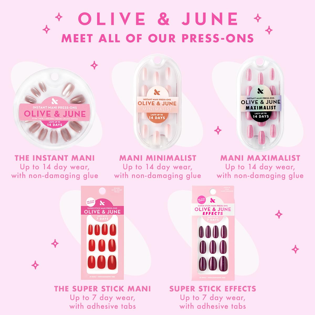 Tools included in Olive & June Instant Mani kit: file, buffer, prep pad, cuticle pusher