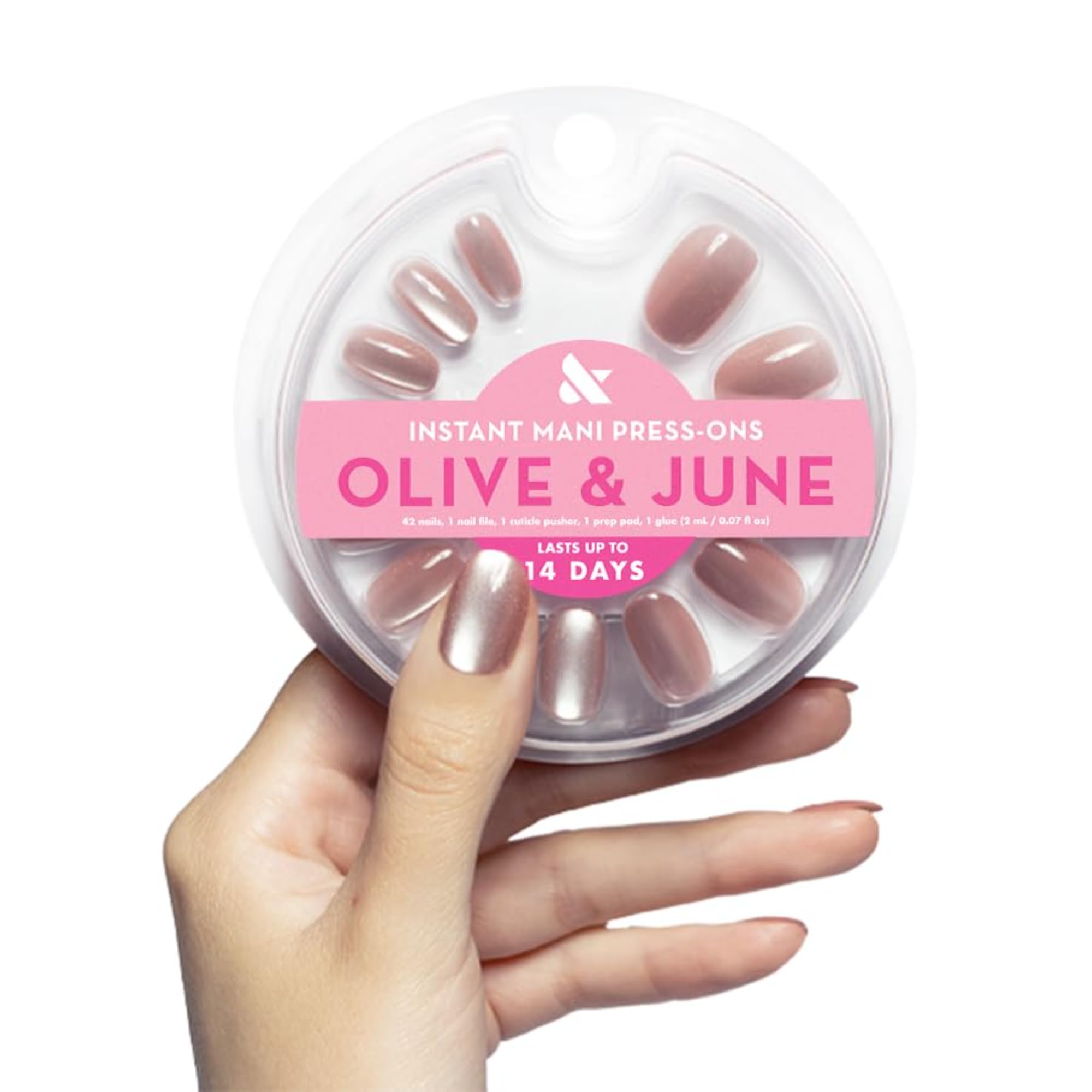Olive y June Instant Mani Set Uñas: apariencia realista para uso diario
