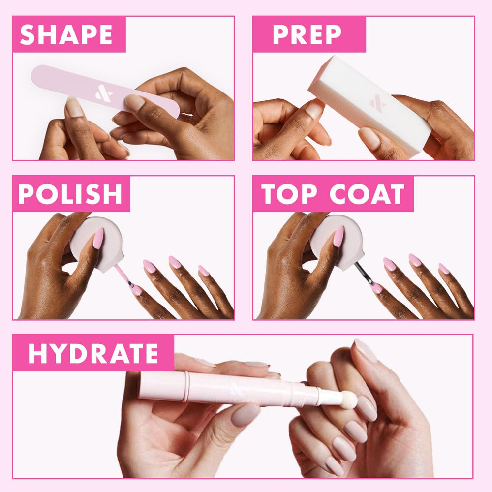 Olive & June Long-Lasting Top Coat delivers glossy shine.