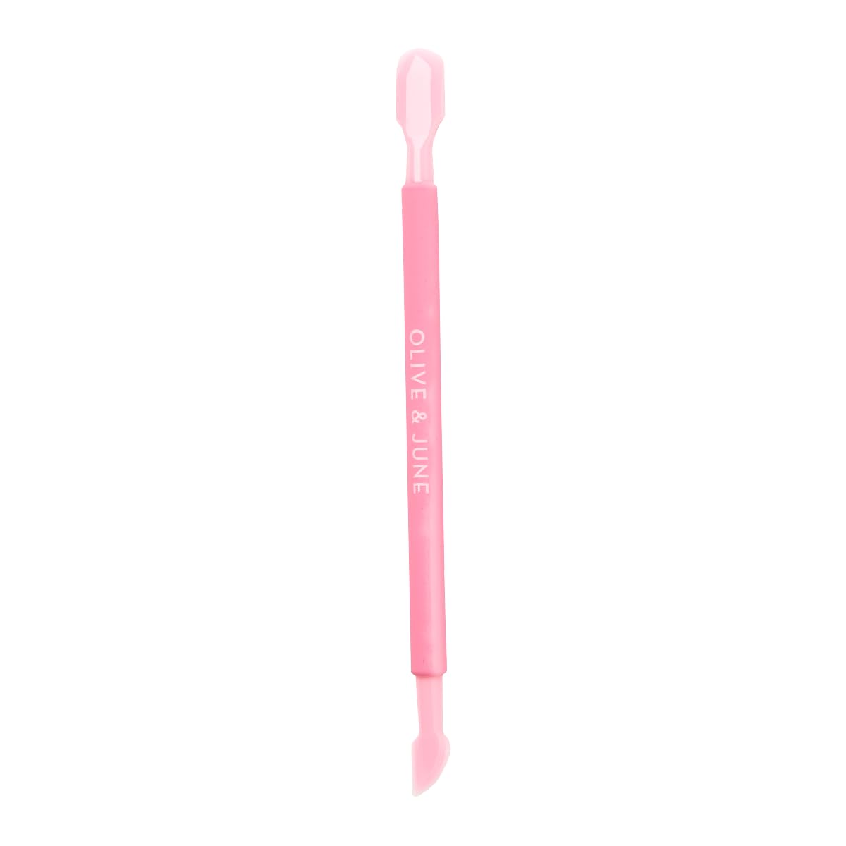 Olive & June dual-ended cuticle pusher for safe, easy cuticle care.