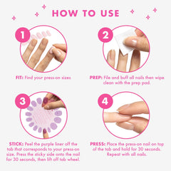 Olive & June prep pad cleans nails for optimal adhesion.