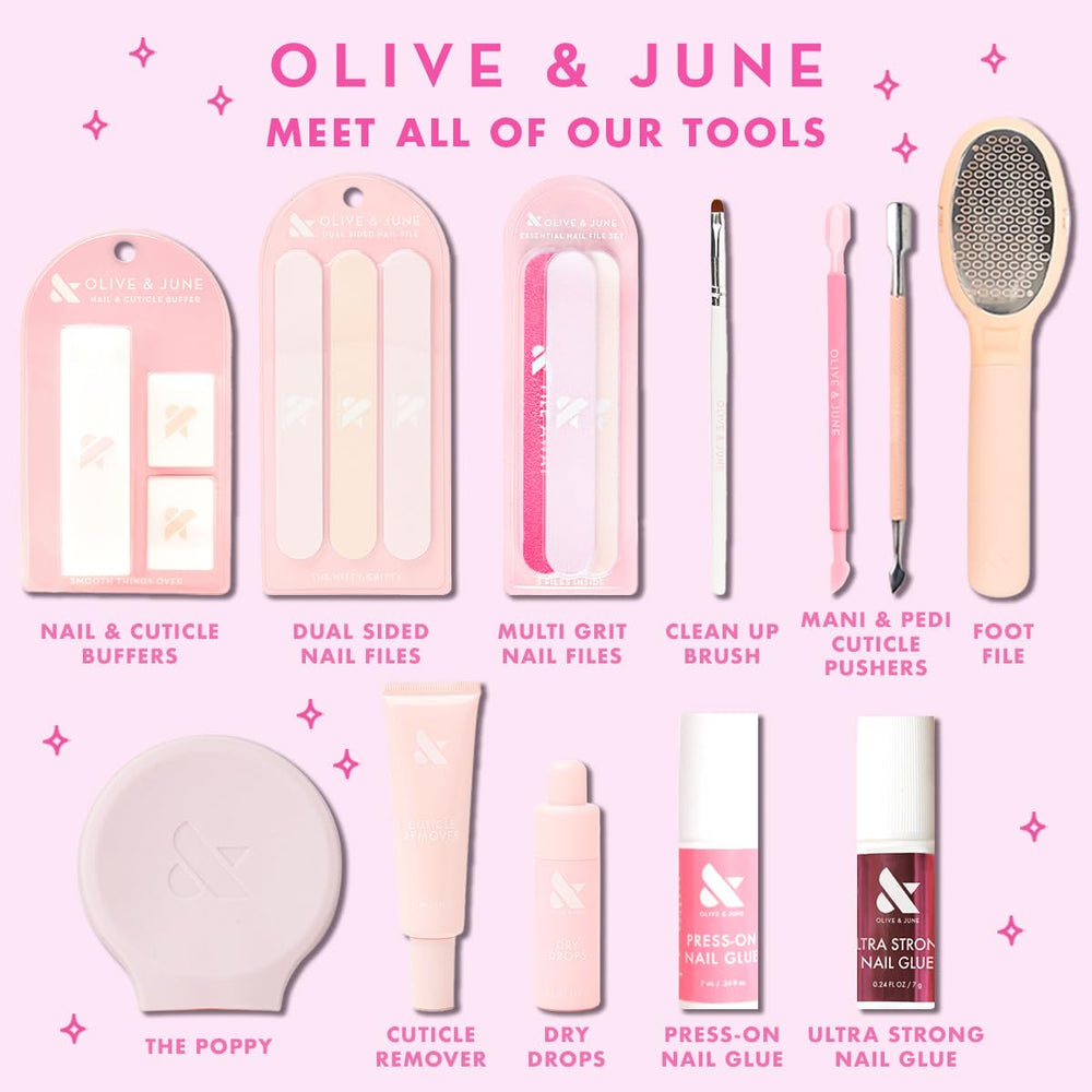 The Poppy de Olive & June: facilita la aplicación con la mano no dominante y evita goteos.