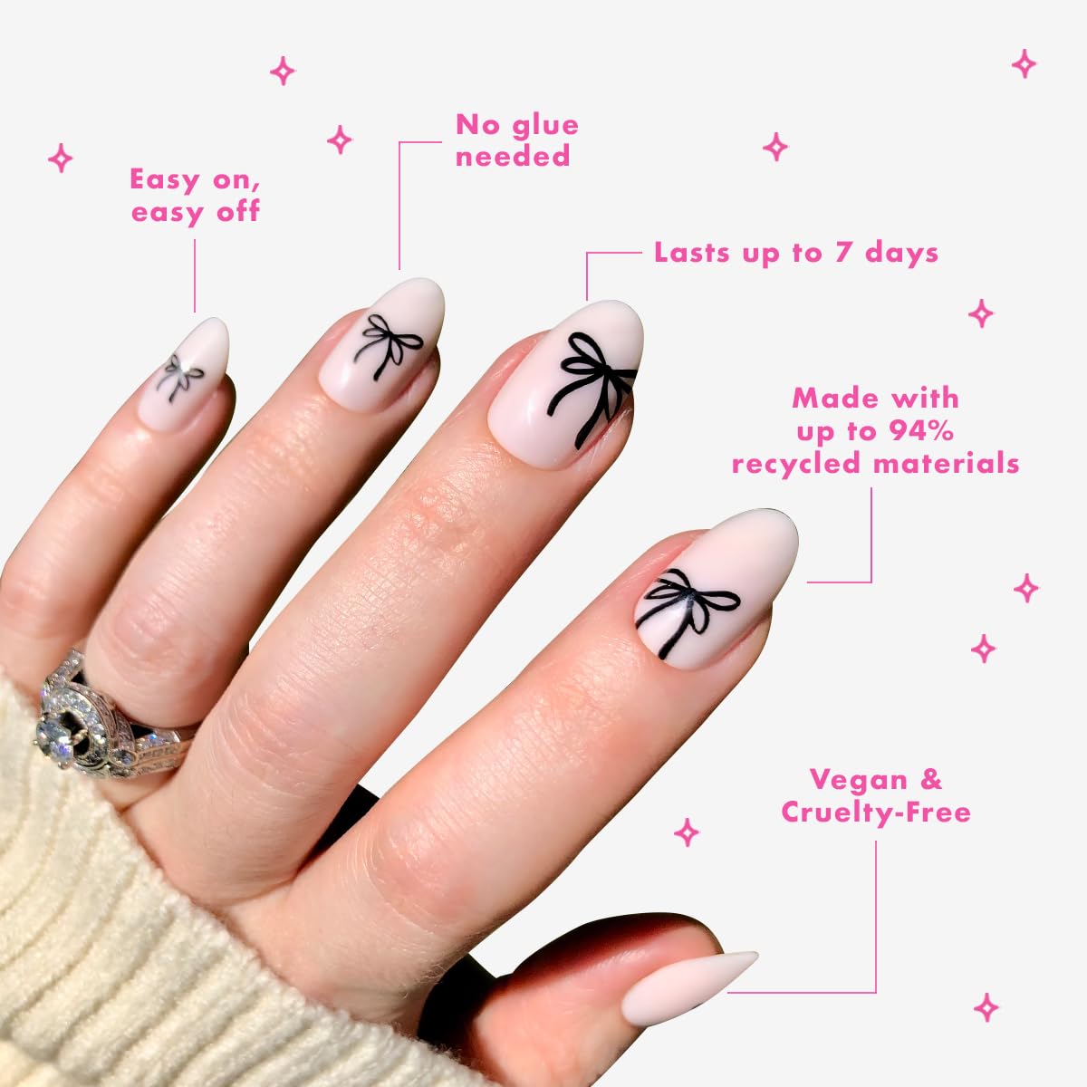 Olive & June Super Stick Mani: acabado realista que parece natural