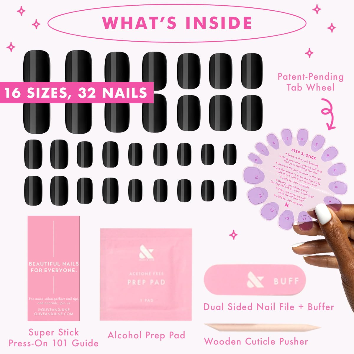 Olive & June Super Stick Mani: bloque de lija para un acabado suave.