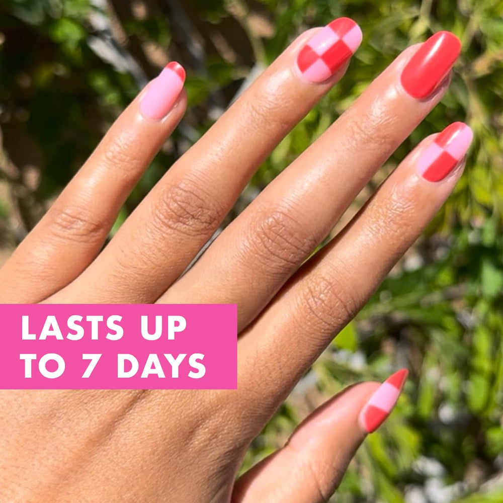 Olive & June Super Stick Mani: kit completo con 32 uñas y 16 tallas para ajuste perfecto.