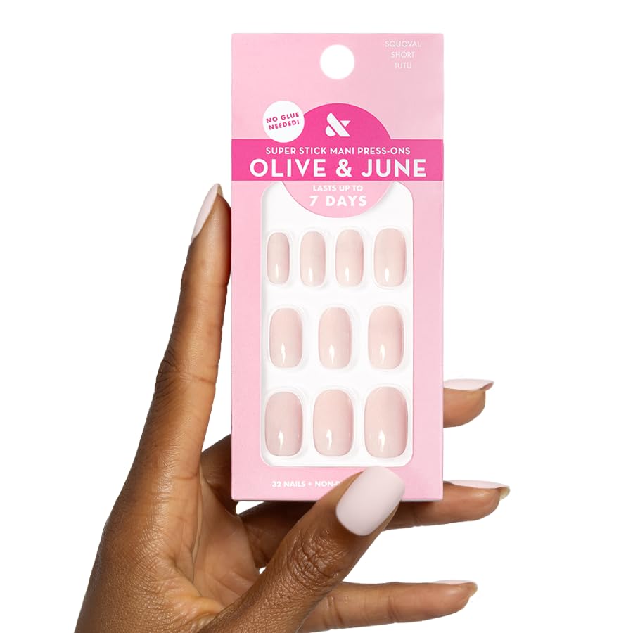 Olive & June Super Stick Mani con tapas adhesivas para uñas, uso sin pegamento