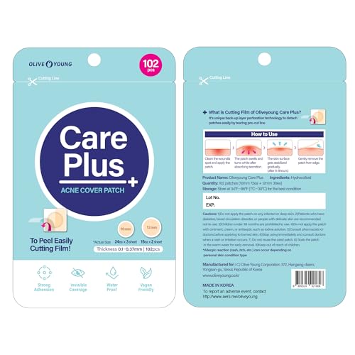 Paquete de 102 parches OLIVE YOUNG Care Plus para cuidado diario