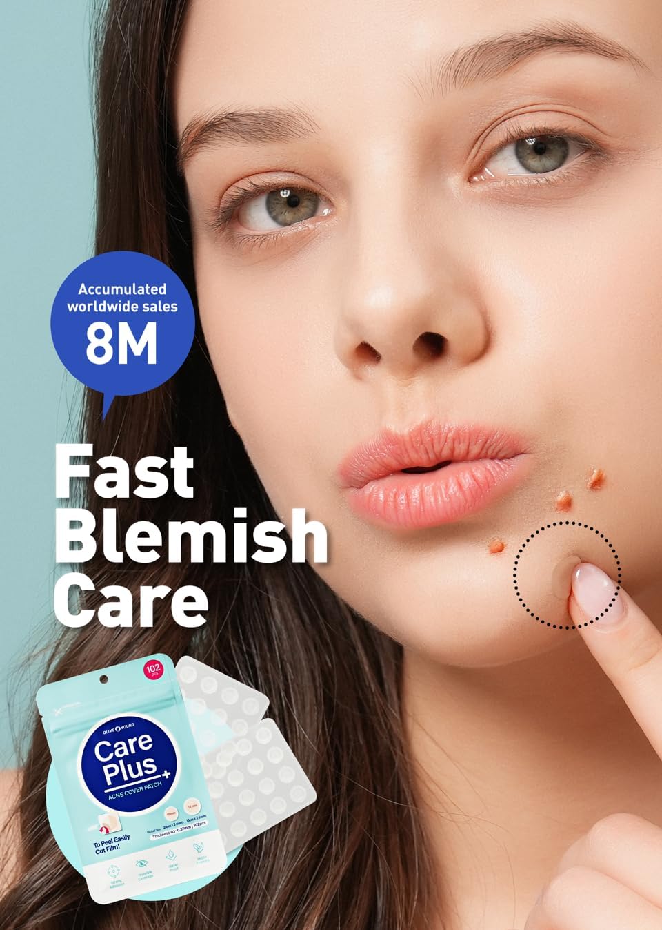OLIVE YOUNG Care Plus parches uso diario para imperfecciones