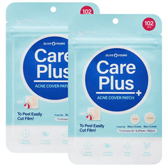OLIVE YOUNG Care Plus Spot Patch: empaque doble de 204 parches para uso continuo.