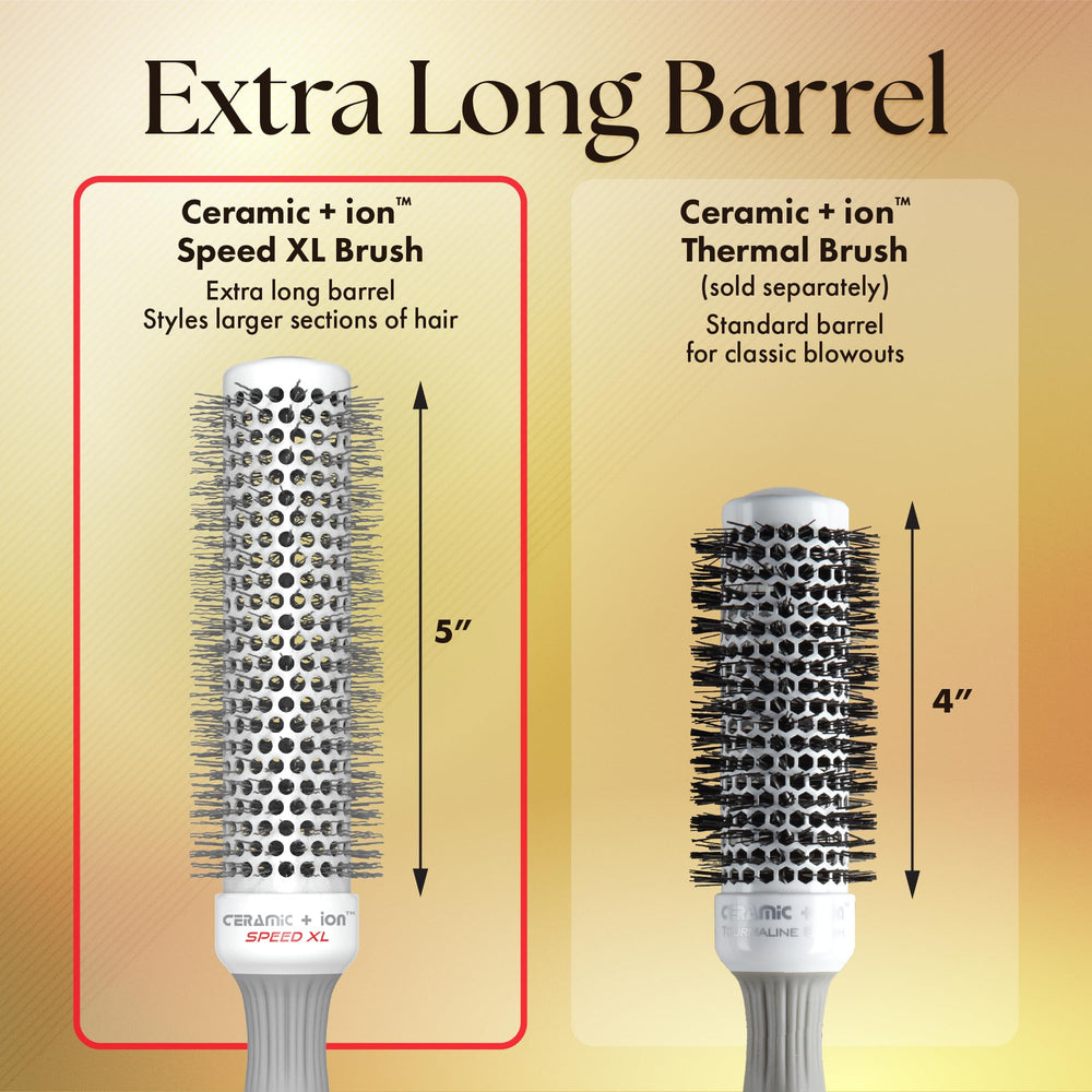 Ergonomic grip on Olivia Garden Speed XL enhances comfort during long sessions.