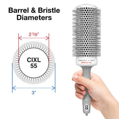 Olivia Garden Ceramic Ion Speed XL long barrel enhances airflow for quicker styling